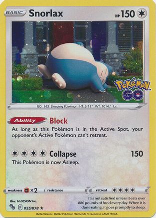 Snorlax - 55/078 (Cosmos Holo) 55 - Miscellaneous Cards & Products Holofoil