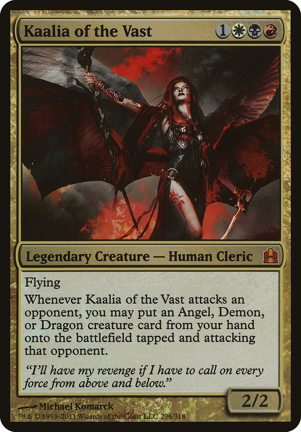 Kaalia of the Vast (OCMD-206) - Commander 2011 Oversized Foil