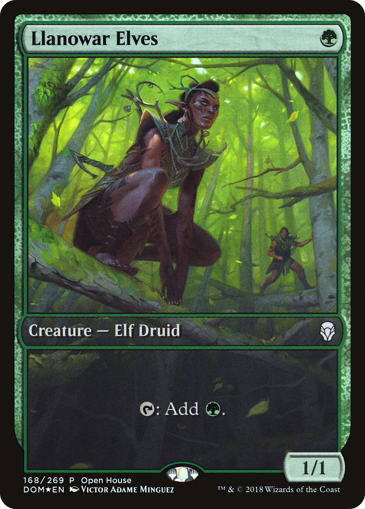 Llanowar Elves (PDOM-168) - Dominaria Promos Foil