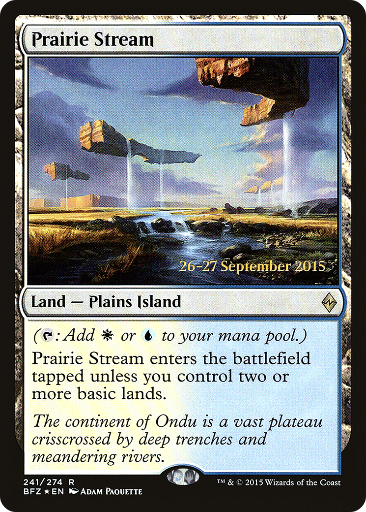 Prairie Stream (PRE-241S) - Battle for Zendikar Promos (Prerelease) Foil