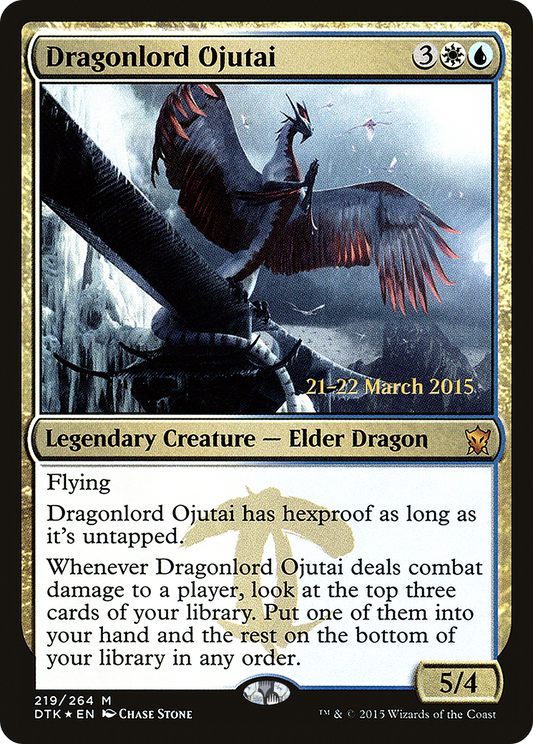 Dragonlord Ojutai (PDTK-219S) - Dragons of Tarkir Promos Foil