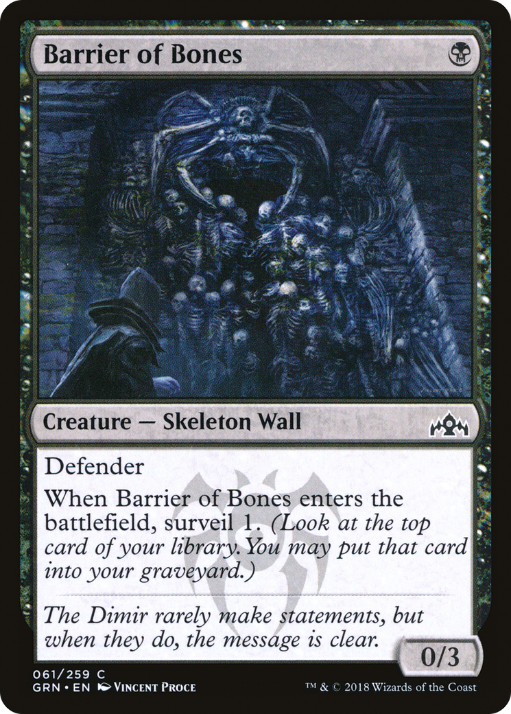 Barrier of Bones (GRN-061) - Guilds of Ravnica