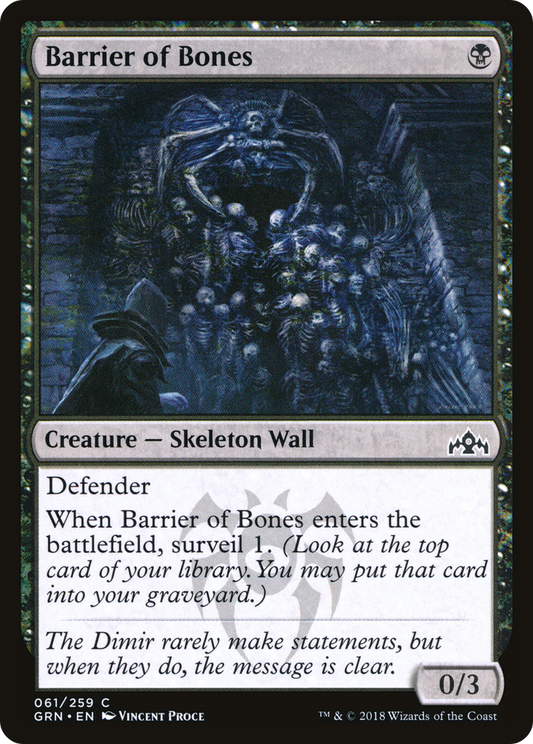 Barrier of Bones (GRN-061) - Guilds of Ravnica