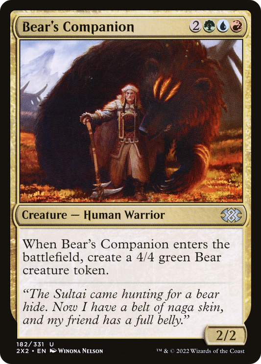 Bear's Companion (2X2-182) - Double Masters 2022 Foil