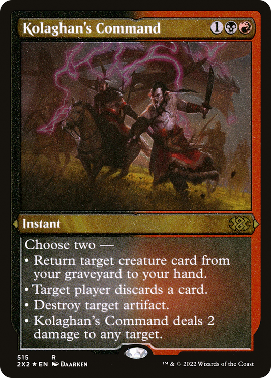 Kolaghan's Command (2X2-515) - Double Masters 2022 Etched Foil