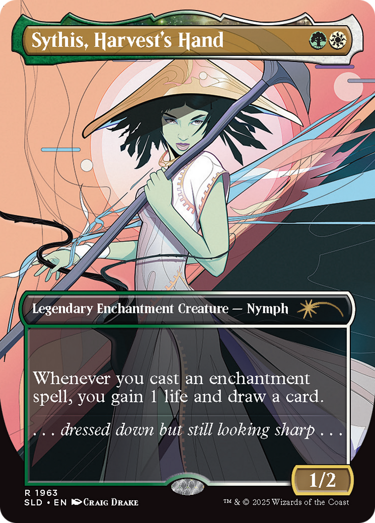 Sythis, Harvest's Hand (Rainbow Foil) (SLD-1963) - Secret Lair Drop (Borderless) Foil