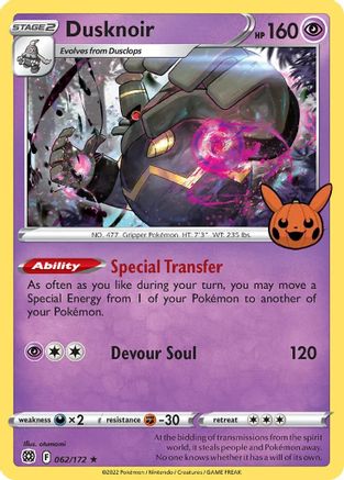 Dusknoir 62 - Trick or Trade BOOster Bundle Holofoil