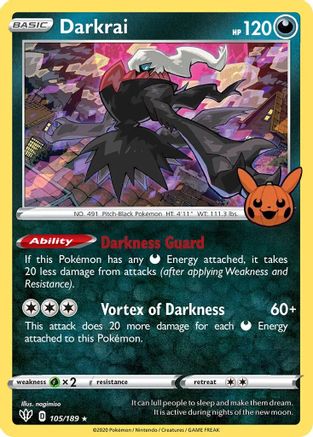 Darkrai - 105/189 - Trick or Trade BOOster Bundle Holofoil