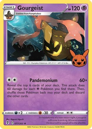 Gourgeist - 077/203 - Trick or Trade BOOster Bundle Holofoil