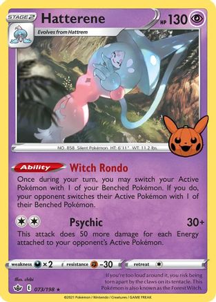 Hatterene - 073/198 - Trick or Trade BOOster Bundle Holofoil