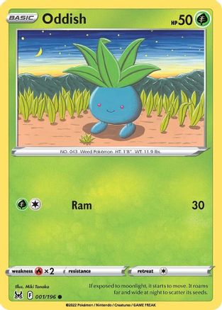 Oddish 001/196 - SWSH11 Lost Origin Normal - Common