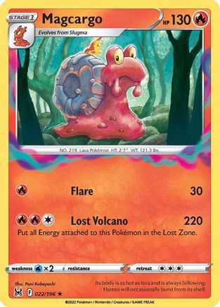 Magcargo 22/196 - Lost Origin Reverse Holofoil