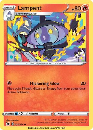 Lampent 025/196 - SWSH11 Lost Origin Normal - Uncommon