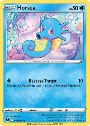 Horsea 035/196 - SWSH11 Lost Origin Reverse Holofoil - Common