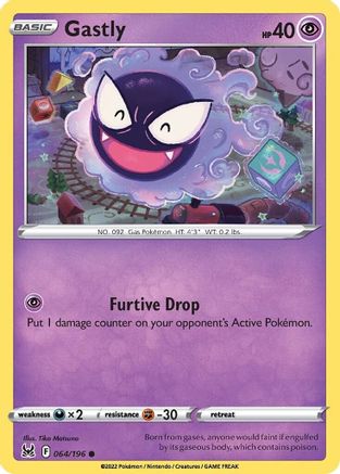 Gastly 64/196 - Lost Origin Reverse Holofoil