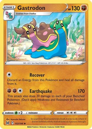 Gastrodon 102/196 - Lost Origin Reverse Holofoil