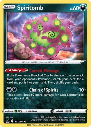 Spiritomb 117/196 - Lost Origin Reverse Holofoil