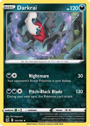 Darkrai 120/196 - SWSH11 Lost Origin Holofoil - Holo Rare