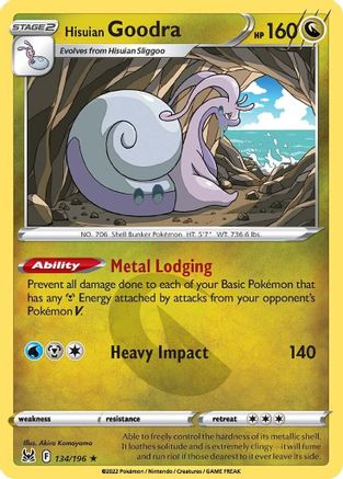 Hisuian Goodra 134/196 - SWSH11 Lost Origin Holofoil - Holo Rare