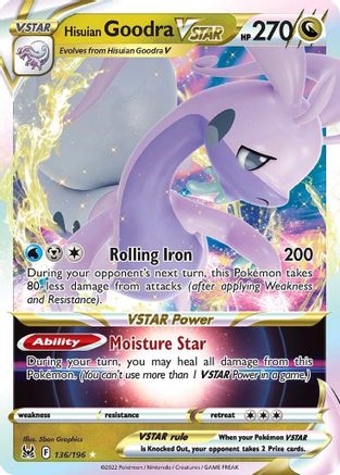 Hisuian Goodra VSTAR 136/196 - SWSH11 Lost Origin Holofoil - Ultra Rare