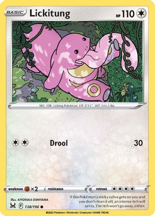 Lickitung 138/196 - SWSH11 Lost Origin Reverse Holofoil - Common