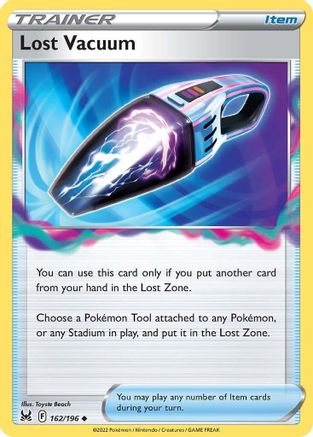 Lost Vacuum 162/196 - SWSH11 Lost Origin Reverse Holofoil - Uncommon