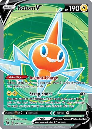 Rotom V 176/196 - Lost Origin Holofoil