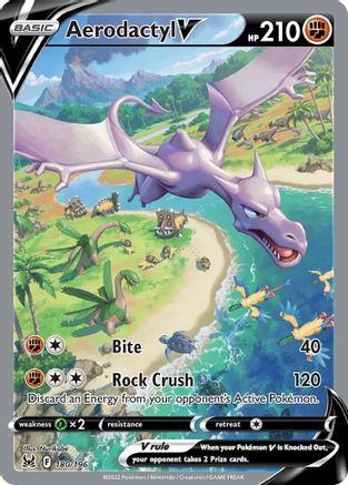 Aerodactyl V (Alternate Full Art) 180/196 - SWSH11 Lost Origin Holofoil - Ultra Rare