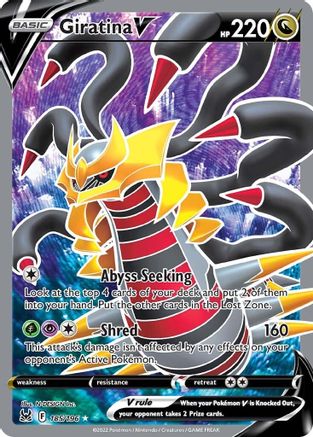 Giratina V (Full Art) 185/196 - SWSH11 Lost Origin Holofoil - Ultra Rare