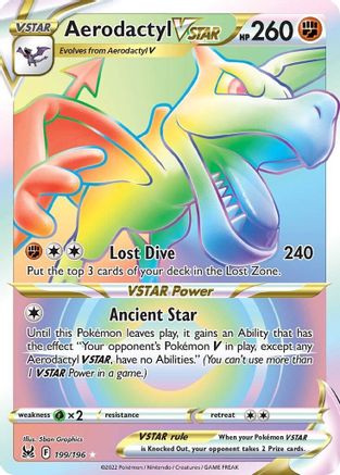 Aerodactyl VSTAR (Secret) 199/196 - SWSH11 Lost Origin Holofoil - Secret Rare