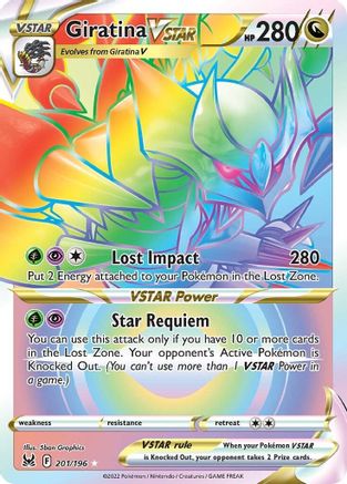 Giratina VSTAR (201) (Secret) 201/196 - SWSH11 Lost Origin Holofoil - Secret Rare