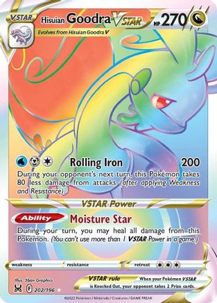 Hisuian Goodra VSTAR (Secret) 202/196 - SWSH11 Lost Origin Holofoil - Secret Rare