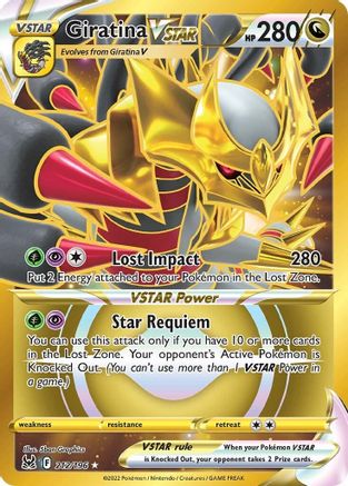 Giratina VSTAR (212) (Secret) 212/196 - SWSH11 Lost Origin Holofoil - Secret Rare
