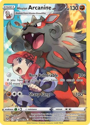 Hisuian Arcanine TG08/TG30 - SWSH11 Lost Origin Trainer Gallery Holofoil - Ultra Rare