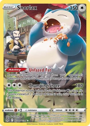 Snorlax TG10/TG30 - SWSH11 Lost Origin Trainer Gallery Holofoil - Ultra Rare