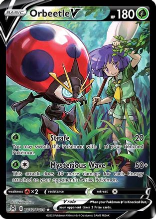 Orbeetle V TG12/TG30 - SWSH11 Lost Origin Trainer Gallery Holofoil - Ultra Rare