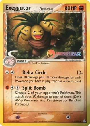 Exeggutor (Delta Species) - 041/110 (Prerelease) 41 - Nintendo Promos Holofoil