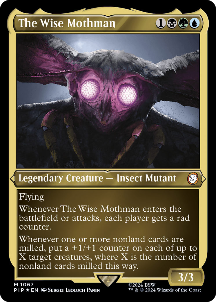 The Wise Mothman (PIP-1067) - Fallout Etched Foil