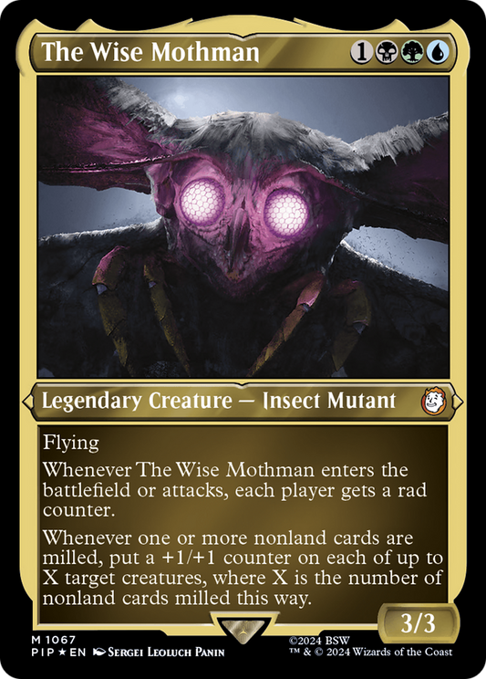 The Wise Mothman (PIP-1067) - Fallout Etched Foil