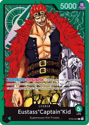 (ST02-001) Eustass"Captain"Kid (001) - Starter Deck 2: Worst Generation Foil