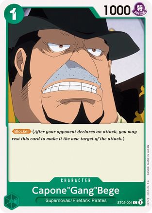 (ST02-004) Capone"Gang"Bege - Starter Deck 2: Worst Generation Normal