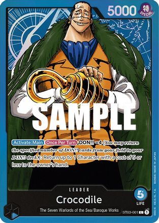 (ST03-001) Crocodile (001) - Starter Deck 3: The Seven Warlords of The Sea - Normal