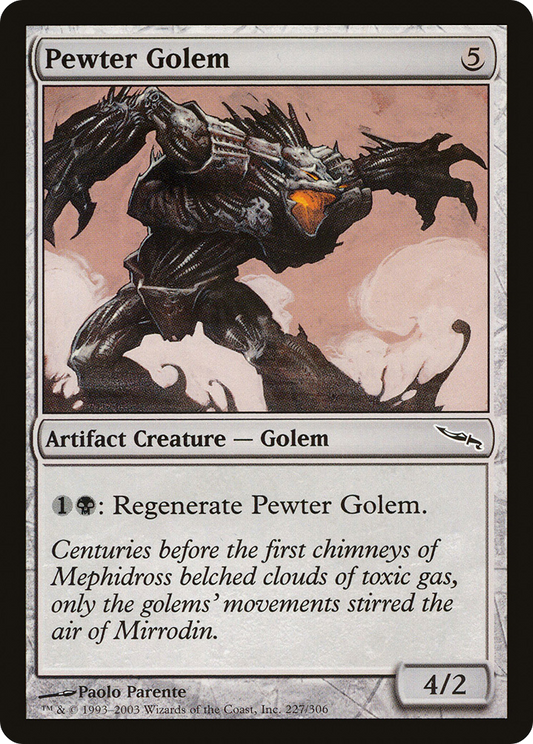 Pewter Golem (MRD-227) - Mirrodin Foil