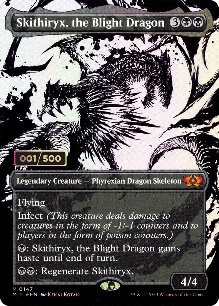 Skithiryx, the Blight Dragon (MUL-147Z) - Multiverse Legends: (Showcase) (Borderless) Foil