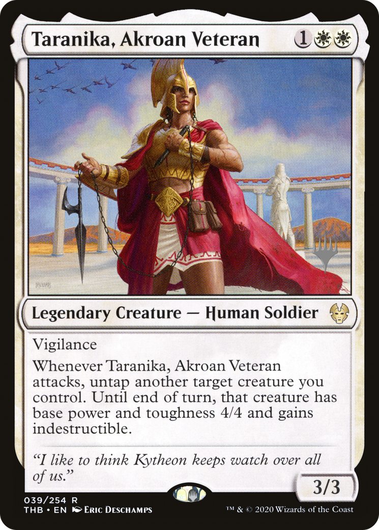 Taranika, Akroan Veteran (PPTHB-39P) - Theros Beyond Death Promos (Promo Pack)
