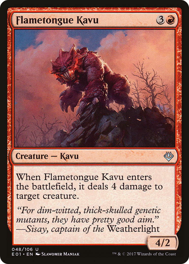 Flametongue Kavu (E01-048) - Archenemy: Nicol Bolas