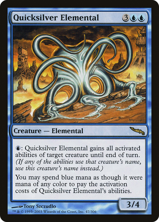 Quicksilver Elemental (MRD-047) - Mirrodin Foil