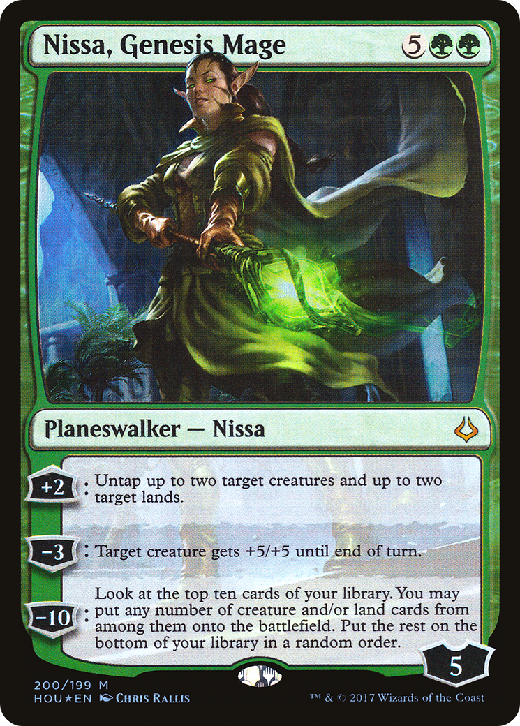 Nissa, Genesis Mage (HOU-200) - Hour of Devastation Foil