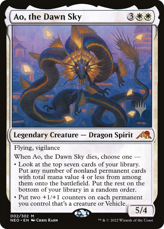 Ao, the Dawn Sky (PPNEO-002) - Kamigawa: Neon Dynasty Promos (Promo Pack)