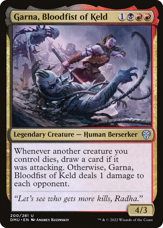 Garna, Bloodfist of Keld (DMU-200) - Dominaria United Foil